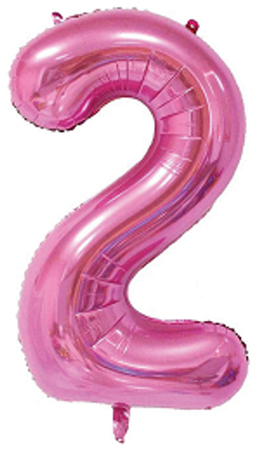 E4039 GIANT NUMERAL FOIL 86cm PINK 2