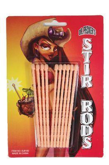 DR PECKERS STIR RODS PACK 10