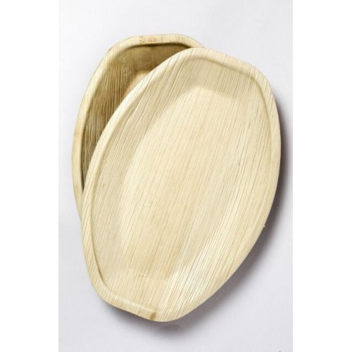 PALM LEAF PLATTER 14X10 INCH  - PK 2 CODE 461264