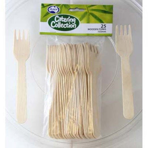 WOODEN FORKS  - PK 25 CODE 460587