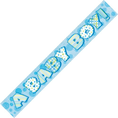 10875- A BABY BOY PRISMATIC  BANNER 3.6M