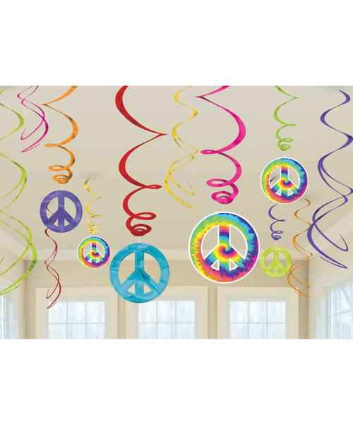 AM670148 SWIRL DECORATIONS 60s 12PIECES