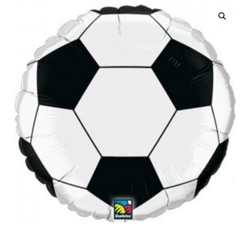 A11704001-1  SOCCER BALL FOIL BALLOON  45cm - HELIUM FILLED