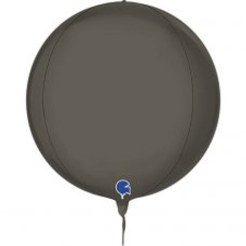 G741P00GY GLOBE 4D PLATINUM GREY 15INCH/38CM FOIL BALLOON. INC HELIUM & RIBBON