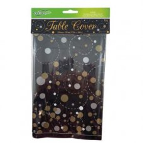 SPARKLING FIZZ BLACK GOLD  TABLE COVER PACK 1