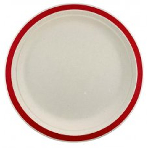 ECO SUGARCANE LUNCH PLATES 180MM RED