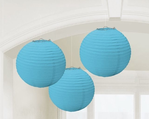 LIGHT BLUE PAPER LANTERN 20CM ( 8 INCH )