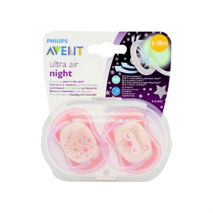 Avent Night Soothers Girl 6-18M