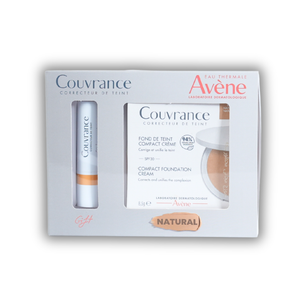Avene Couvrance Compact Foundation Cream Natural 1.1 +Stick Correcteur