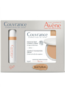 Avène Couvrance Compact Foundation Cream Natural 1.1 + FREE Couvrance Stick Coral