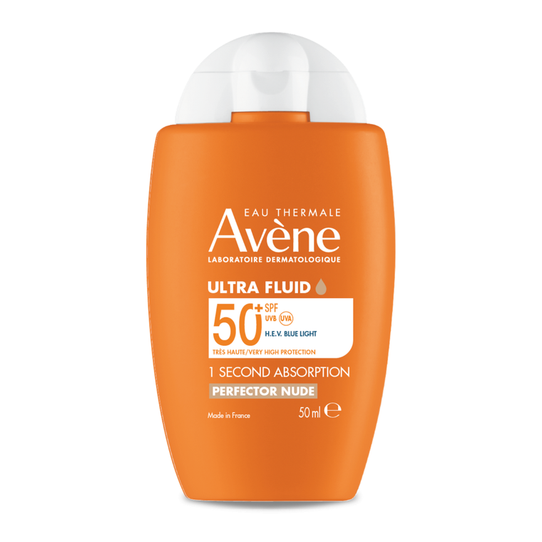 Avène Ultra Fluid Tinted Perfector SPF 50+ Sunscreen 50ml | Ultra Light Tinted Sunscreen for Sensitive Skin - no white cast