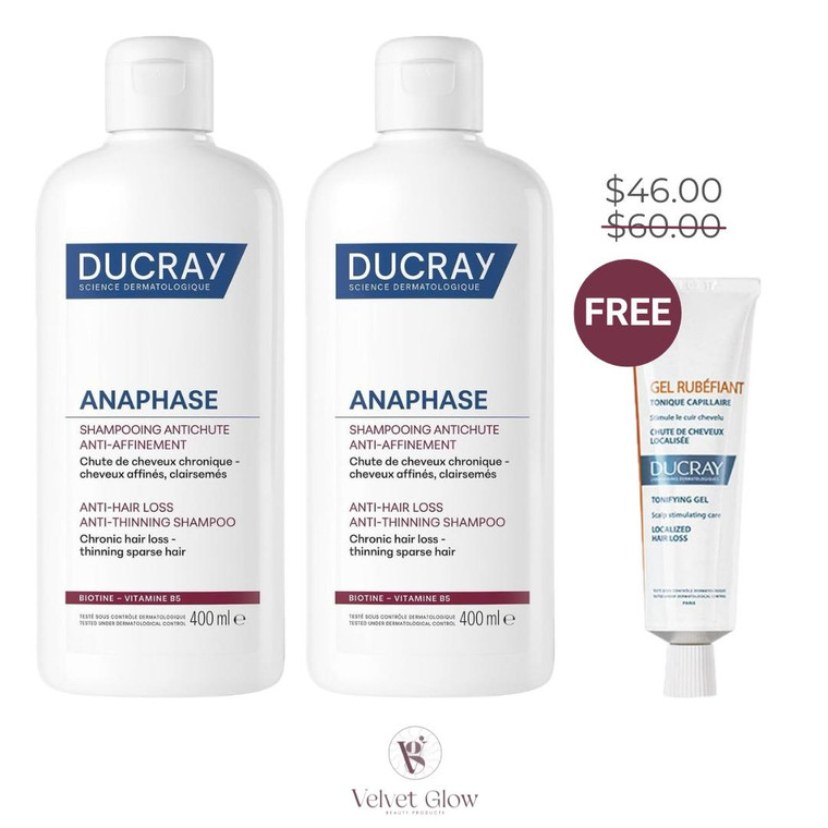 2X Ducray Anaphase Anti-hair loss Anti-thinning Shampoo