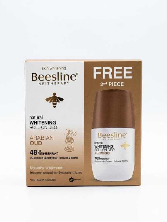 Beesline Deo Roll On Whitening Arabian Oud 50ML 1+1 Free