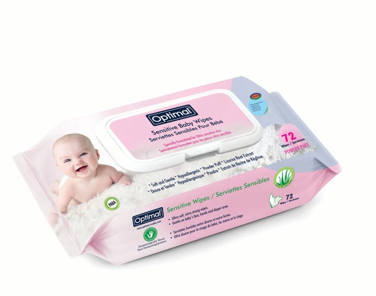 Optimal Wipes Sensitive Powder Puff x 72