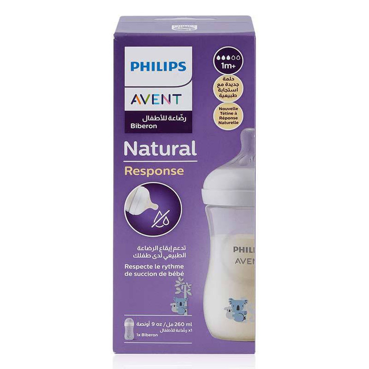Avent Natural Response Feeding Bottle Koala 260ML 1m+