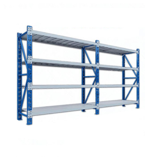 3m x 0.6m x 2.4m Heavy Duty Shelving - Blue & Grey