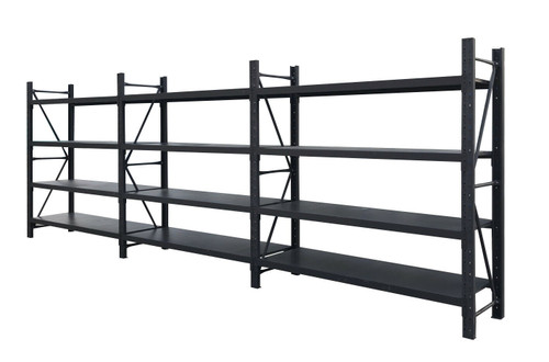 4.5m x 0.6m x 1.8m Heavy Duty Shelving - Charcoal