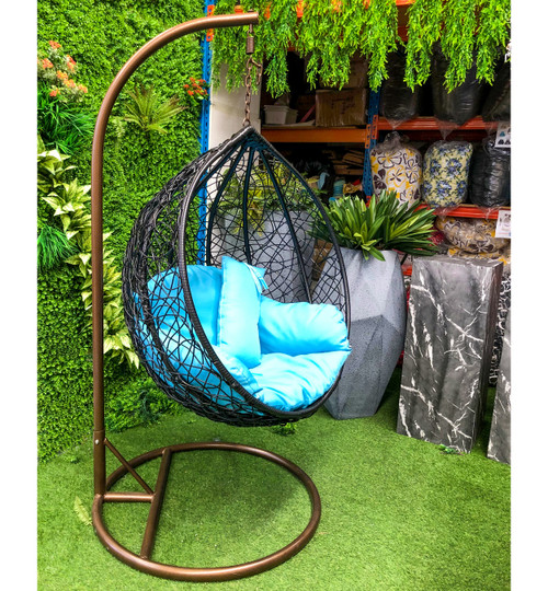Sphere Bird Nest Egg Chair - Medium Black