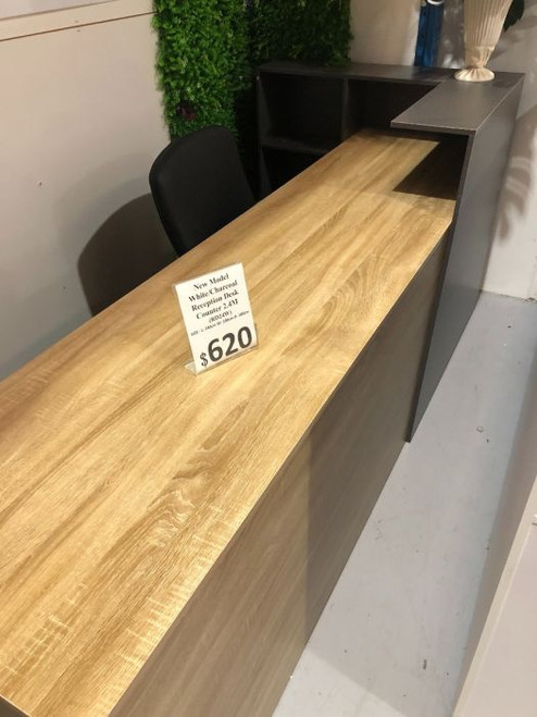Model Wood/Charcoal 2.4m Reception Desk Counter