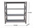 2m x 0.6m x 1.5m Heavy Duty Shelving - Charcoal