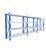 4.5m x 0.6m x 1.8m Heavy Duty Shelving - Blue & Grey