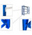 6m x 0.6m x 2.4m Heavy Duty Shelving - Blue & Grey