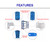 8m x 0.6m x 1.8m Heavy Duty Shelving - Blue & Grey