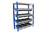 1.5m x 0.6m x 2m Shelving Blue & Grey with tub