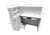White Reception Desk Left or Right Side Counter 1.2m