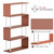 Wooden S Shape Lounge Storage Display Unit Bookcase Bookshelf