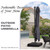 Seville Square Outdoor Cantilever Umbrella with Base - Charcoal