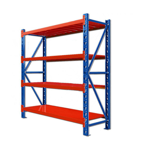 2m x 0.6m x 2m Heavy Duty Shelving - Blue & Orange