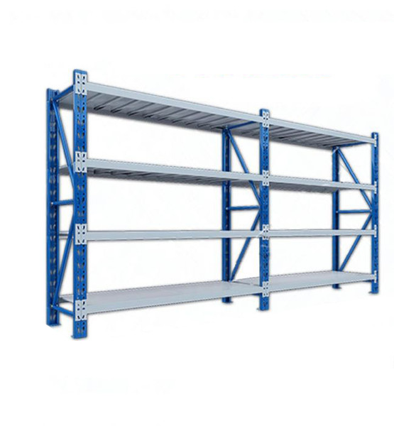 2.4m x 0.6m x 2.4m Heavy Duty Shelving - Blue & Grey