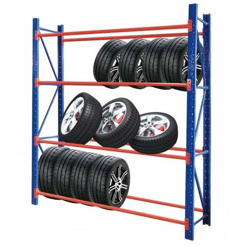 Heavy Duty Tyre Rack 2M x 2.4M Blue & Orange