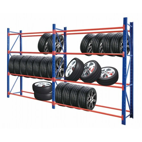 Heavy Duty Tyre Rack 4M x 2.4M Blue & Orange