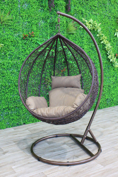 Sphere Bird Nest Egg Chair - Large Brown