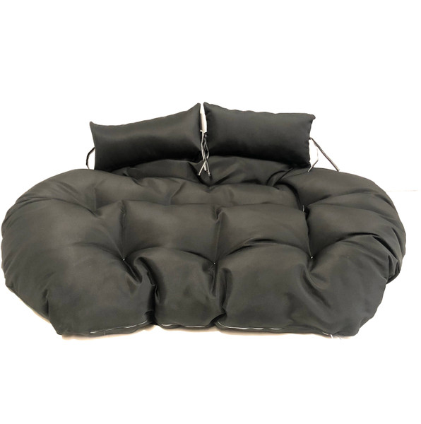 Double Egg Chair Cushion - Black