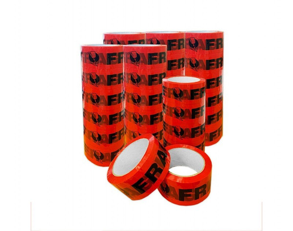 Fragile Tape - Red - 36 Roll/Box