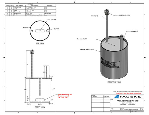 VSP2 Test Cell, VT2-316-AW-MN-L-GlassStir