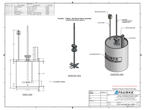 VSP2 Test Cell, VT2-316-AW-SN-L-MSP4 VSP2 Test Cell, VT2-316-AW-SN-L-MSP4