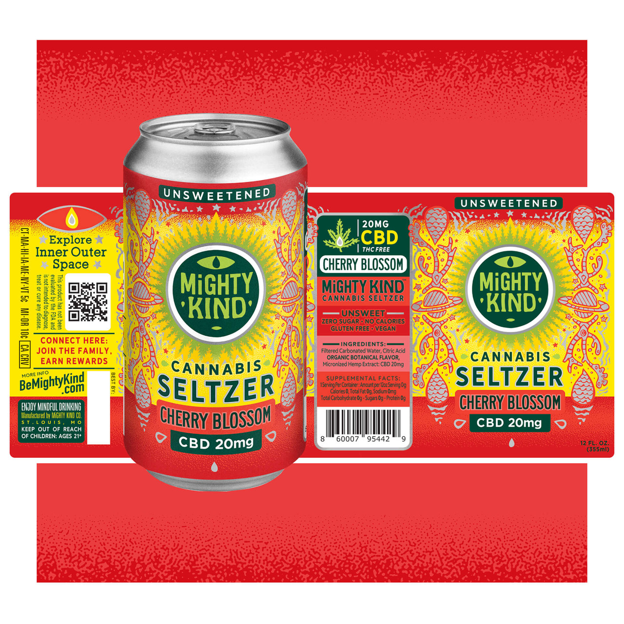 Cherry Blossom CBD Seltzer | Cannabis Seltzers