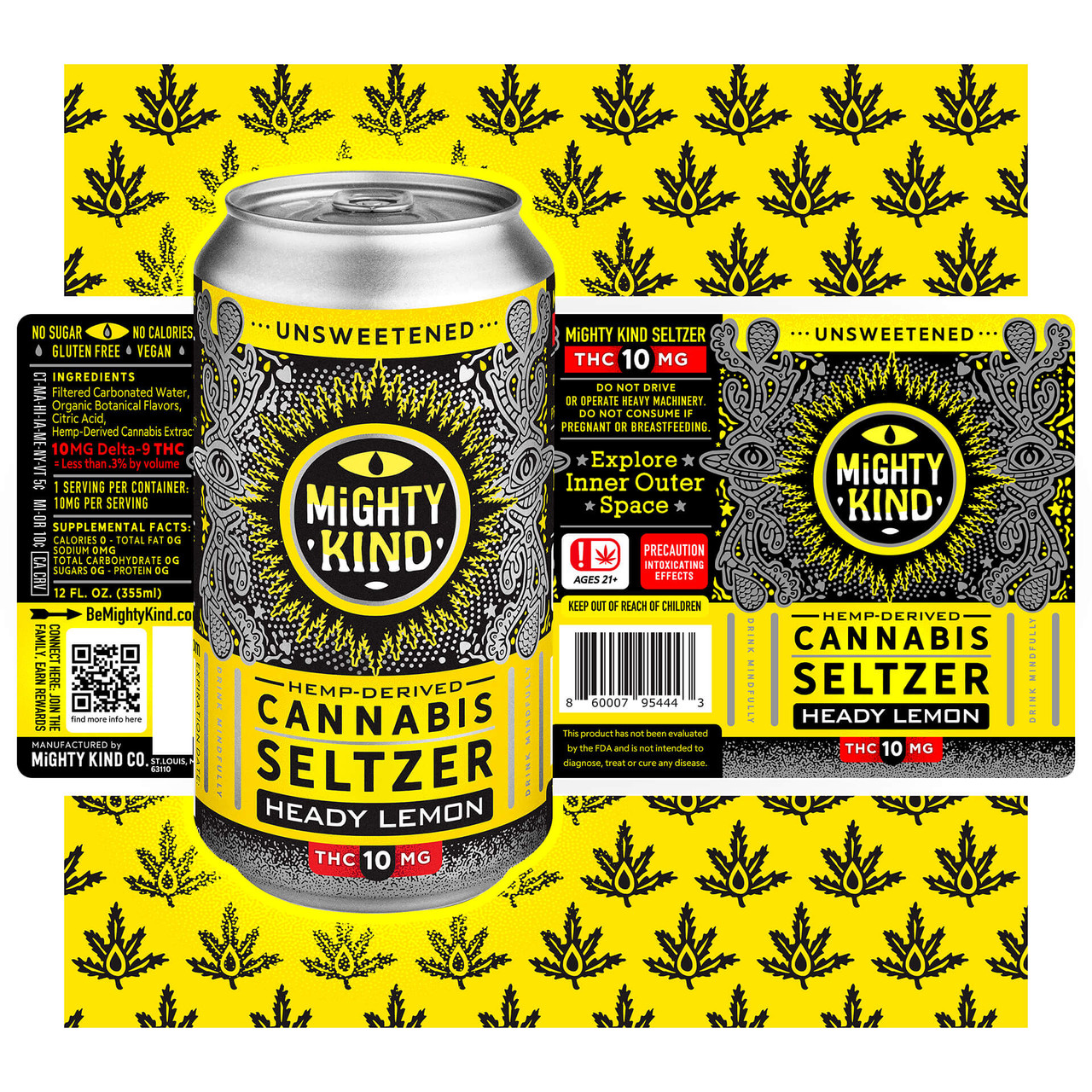 Heady Lemon D9 Seltzer | Delta-9 THC Seltzers
