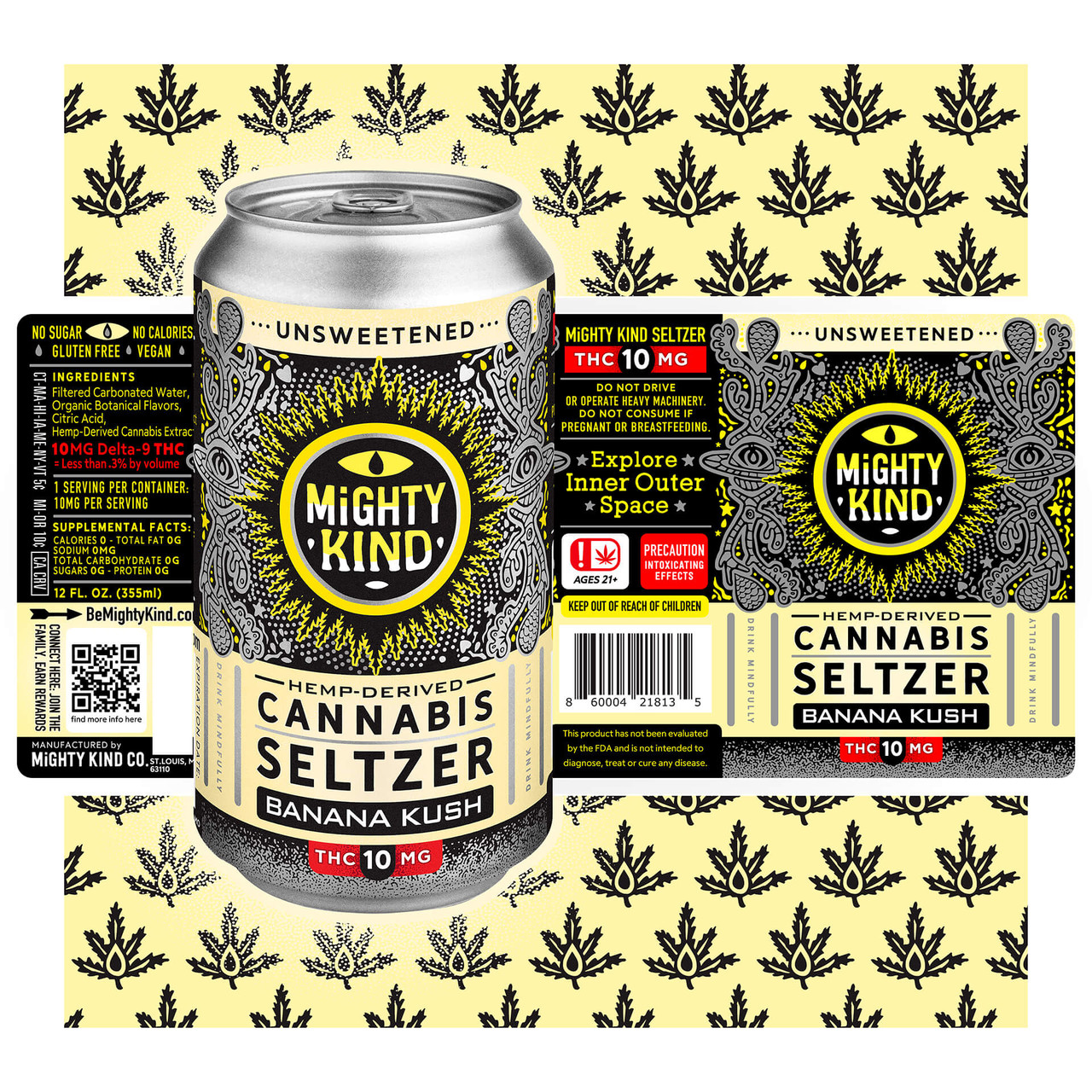 Banana Kush D9 Seltzer | Delta-9 THC Seltzers