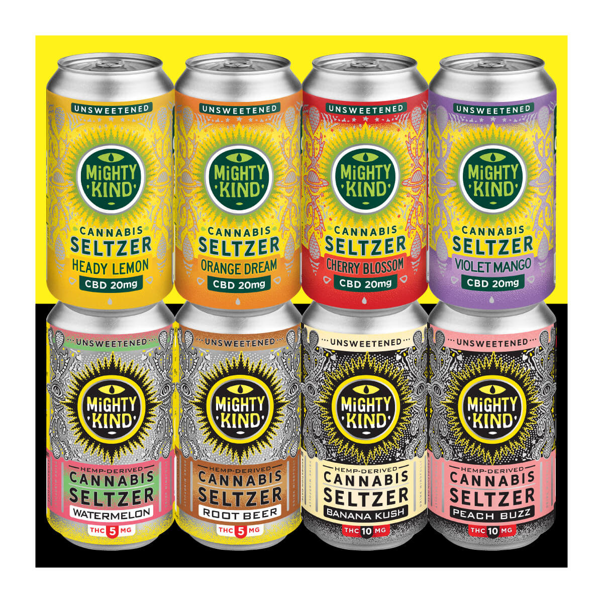 Mighty Kind Sampler | CBD & THC Seltzer Variety Pack