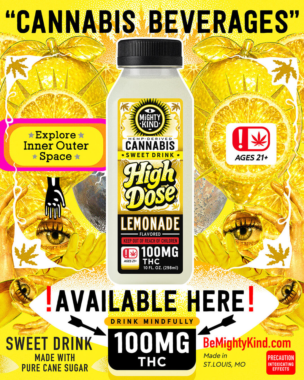 High Dose Lemonade Sweet drink 100mg