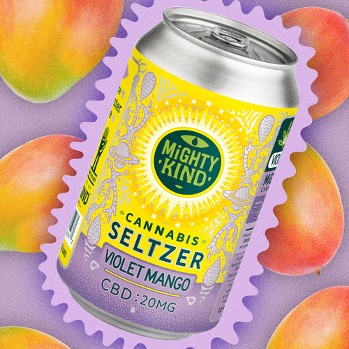 Violet Mango CBD seltzer