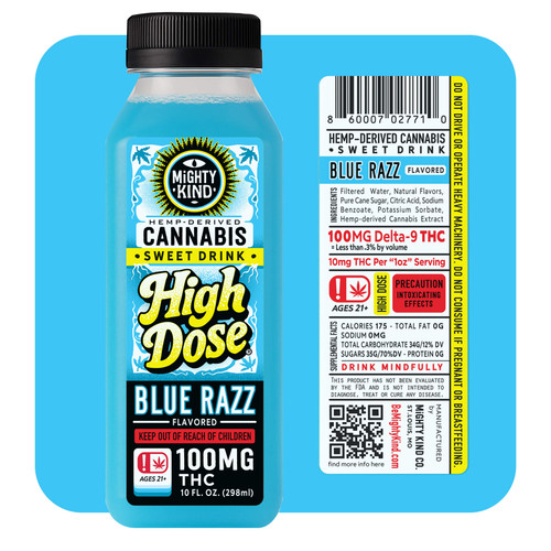 High Dose Blue Razz Sweet Drink 100mg
