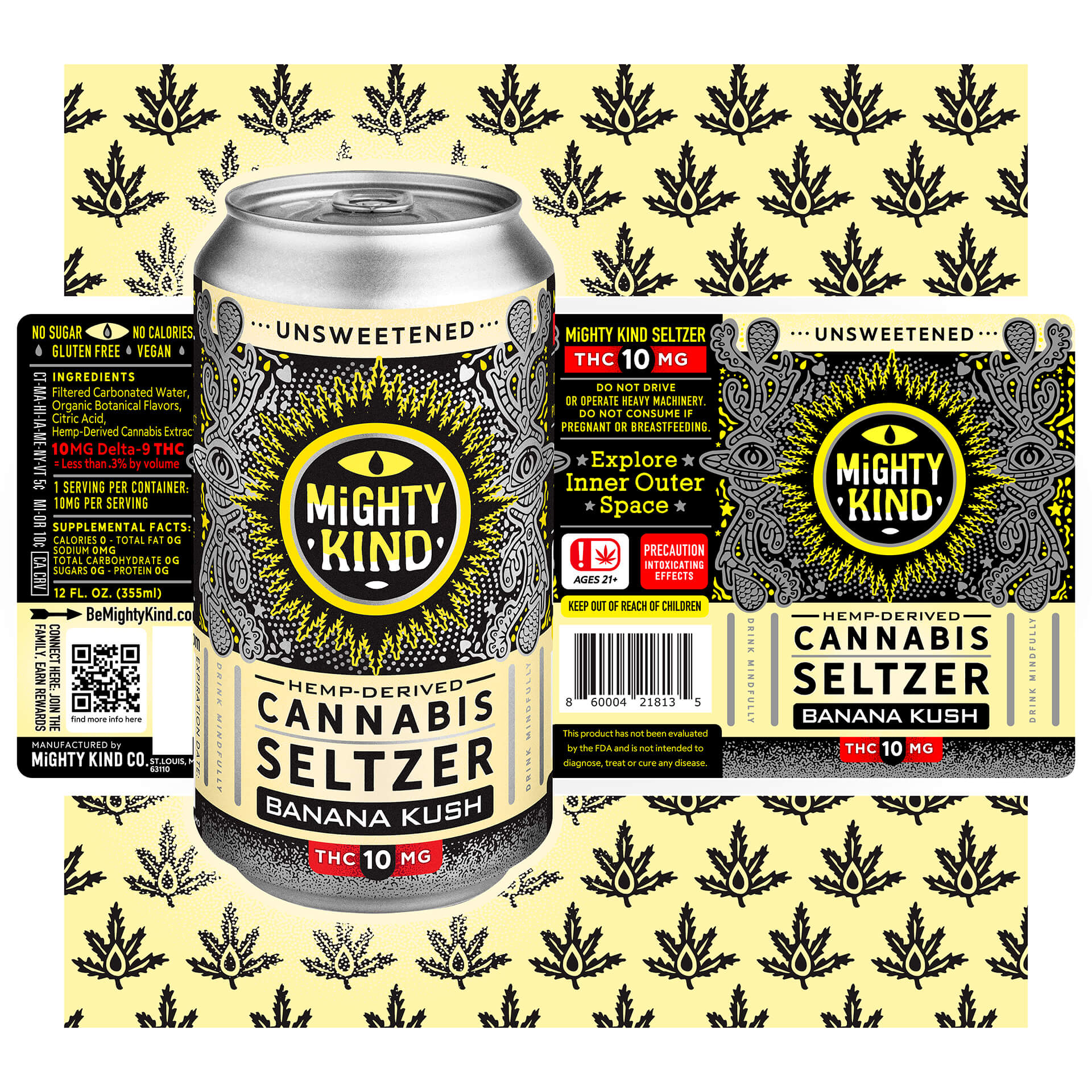 Banana Kush D9 Seltzer | Delta-9 THC Seltzers