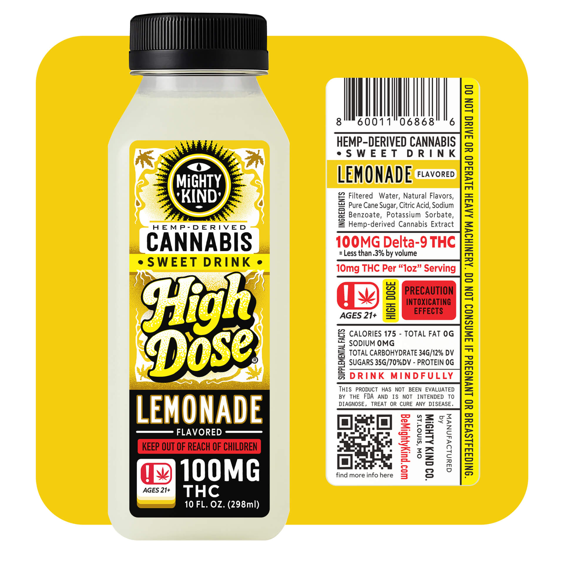 High Dose Lemonade Sweet drink 100mg