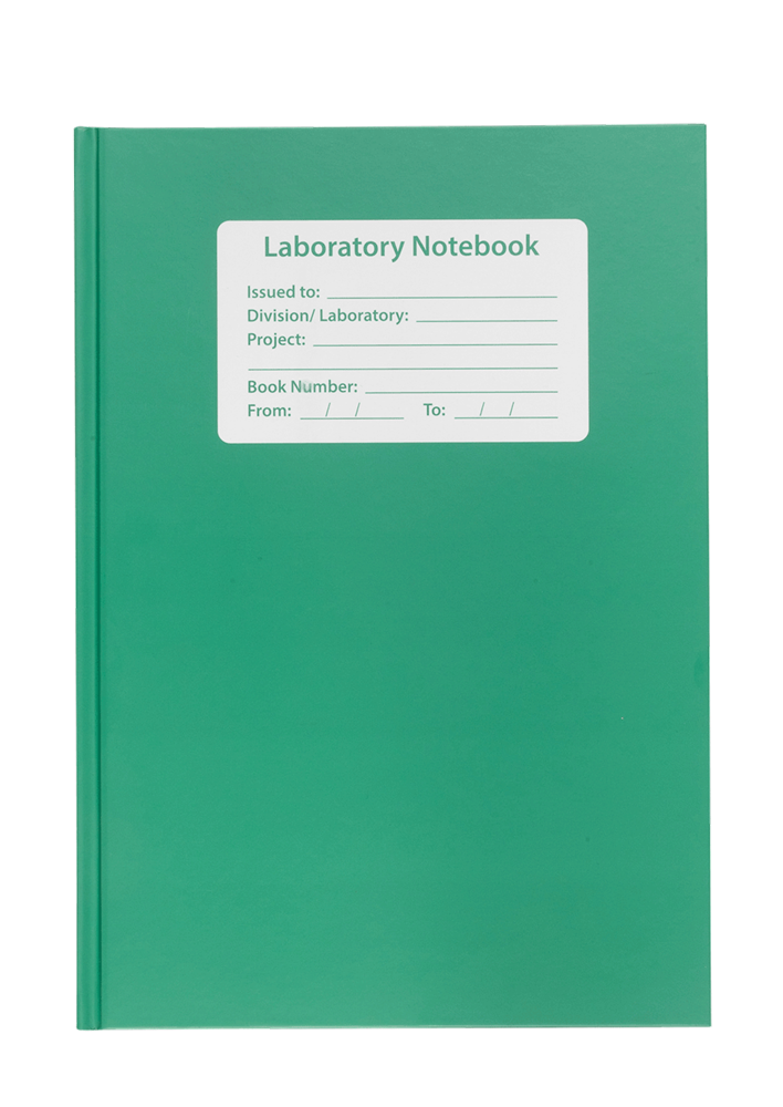 Lab Notebook 128pg Lined Green